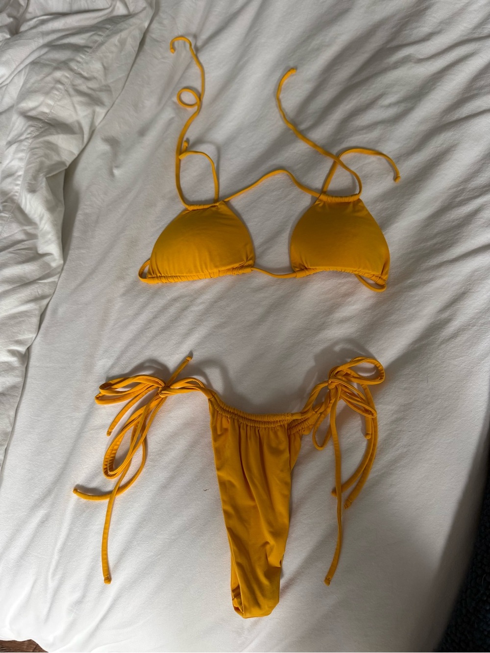 San Lorenzo Yellow String Bikini Set
